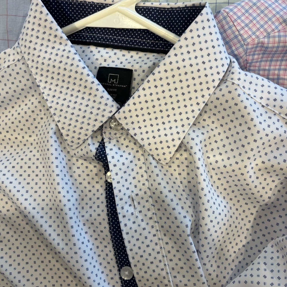 Nordstrom Rack Men's Plaid Button-Up Shirts - Blue, Cream, White - Picture 8 of 8